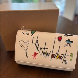 PALOMA CLUTCH calf loubitag patrnt